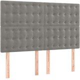  Krevet s oprugama i madracem svjetlosivi 140x190 cm baršunasti | shoptok.hr