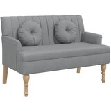  Klupa s jastucima svjetlosiva 113 x 64,5 x 75,5 cm od tkanine | shoptok.hr
