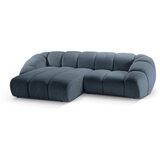 Micadoni Home Plava baršunasti kutna garnitura Diana – | shoptok.hr