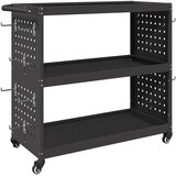 Količar za alate s policom Crna 75 x 35 x 73 cm Čelična vrata | shoptok.hr