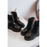 Boto Children's Leather Boots with Buckles Black Chloraia | Shoptok.si