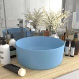 vidaXL Luksuzni okrugli umivaonik mat svjetloplavi 40x15 cm keramički | shoptok.hr