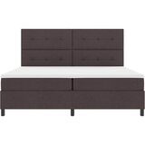  Krevet s opruga kutije Tamno smeđa 200 x 200 cm tkanina | shoptok.hr