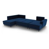 Cosmopolitan Design Plava baršunasti sklopiva/s prostorom za odlaganje kutna garnitura (s lijevim kutom/u obliku slova "U") Kyoto – | shoptok.hr