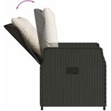  9-dijelni vrtni blagovaonski set s jastucima crni od poliratana Crna 200 x 100 x 74 cm | shoptok.hr