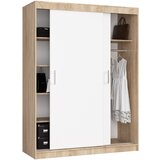 AKORD Mono Garderobna Omara Z Drsnimi Vrati, Hrast Sonoma/Bela, (5000331601) | Shoptok.si