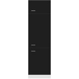 Ormarić za hladnjak crni 60 x 57 x 207 cm od iverice | shoptok.hr