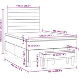  s oprugama i madracem svjetlosivi 120x190 cm baršunasti | shoptok.hr