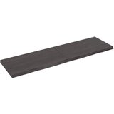 vidaXL Zidna polica tamnosiva 140x40x4 cm od obrađene hrastovine Cijene