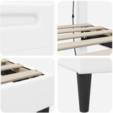  Krevetna konstrukcija Bijela 120 x 200 cm Umjetna koža | shoptok.hr