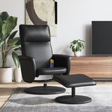  The Living Store Masažni naslanjač s stolčkom za noge črno umetno usnje - Masažni Naslanjač, (21493683) | Shoptok.si