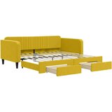  Dnevni krevet na razvlačenje s ladicama žuti 100x200 cm baršun | shoptok.hr