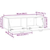  ormar za zid Zidne Crna 98 x 41 x 30 cm Konstruirano drvo | shoptok.hr