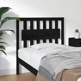  Uzglavlje za krevet crno 95,5 x 4 x 100 cm od masivne borovine | shoptok.hr