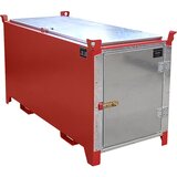eurokraft pro lakiran zaboj za svetilne cevi, prostornina 1140 l, 1100 kosov Ø 25 mm / 500 kosov Ø 37 mm, dxšxv 2100 x 770 x 975 mm, ognjeno rdeča bar | Shoptok.si
