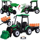 Traktor bager AKU s prikolicom zeleni Cene