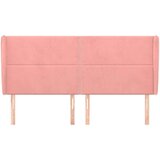  Uzglavlje s ušima ružičasto 203x23x118/128 cm baršunasto | shoptok.hr