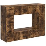  klubska mizica, inženirski les, dimljeni hrast, 101x29x74 cm | Shoptok.si