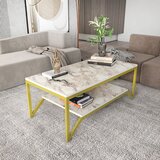 Woody Fashion flora - gold, white goldwhite coffee table | ePonuda.com
