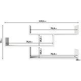 P & B Stenski Regal Trio, Barva Hrasta | Shoptok.si