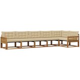 vidaXL Zunanja garnitura za sedenje z blazino 6 pcs Naravna in bež, (5000273236) | Shoptok.si
