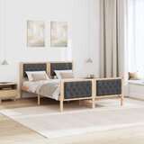  Konstrukcija postelje z vzglavjem Temno siva 140 x 200 cm, (5000084339) | Shoptok.si