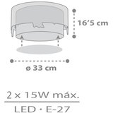 Dalber 61276 - Dečije plafonsko svetlo LOVING DEER 2xE27/15W/230V | Eponuda.com