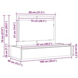  Zidni toaletni stol Sonoma hrast 100x40x70 cm | shoptok.hr