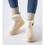Gemre Beige insulated snow boots with button Ronco | ePonuda.com