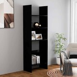 Ormarić za knjige crni 60 x 35 x 180 cm od konstruiranog drva | shoptok.hr
