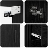  Set ormarića za kupaonicu 4 kom. Crni hrast 40 x 36 x 200 5 cm - Crni hrast Kupaonski ormarić (1 vrata i 1 polica) + viseći orma | shoptok.hr