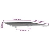  Posteljni okvir siv 120x200 cm trdna borovina, (20725557) | Shoptok.si