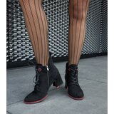 Gemre Black ankle boots with a red accent on the heel San | Shoptok.si