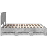  Konstrukcija postelje s predalom Betonsko siva 180 x 200 cm, (5000121494) | Shoptok.si