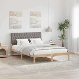 Krevetni okvir s tapiciranim uzglavljem Smeđa 135 x 190 cm | shoptok.hr