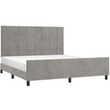  Posteljni okvir z vzglavjem svetlo siv 180x200 cm žamet, (20792191) | Shoptok.si