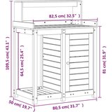  Miza za sajenje s policami 82,5x50x109,5 cm trden douglas les | Shoptok.si