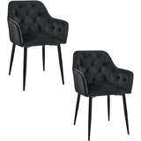 AKORD Sj.030 Jedilni Stoli, Komplet 2 Stolov, Črna, (5000333514) | Shoptok.si