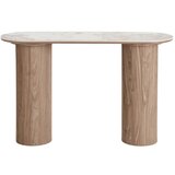 House Nordic Bež/v naravni barvi stranska mizica z mizno ploščo v marmornem dekorju 40x120 cm Athens – | Shoptok.si