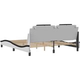  Okvir kreveta Viana s LED-om bez madracabijelo-crni 180 x 200 cm | shoptok.hr