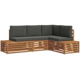  Set vanjskih sofa s jastukom 4 Komad Prirodna i antracit | Eponuda.ba