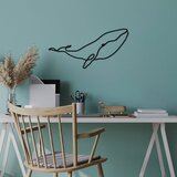 Wallity Zidna dekoracija Whale-M, 50x25cm, Crna Cene