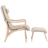 Venture Home lounge fotelja s tabureom Fårö, smeđa | shoptok.hr