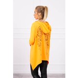 Kesi Sweatshirt with wing print orange neon Cene