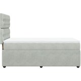  Box spring krevet s madracem svjetlosivi 90x190 cm baršunasti | shoptok.hr