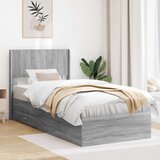  Okvir za krevet s pohranom i uzglavljem Siva Sonoma - Siva Sonoma 90 x 190 cm Cijene