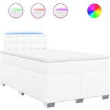 Maison Chic Box spring postelja - Vzmetna postelja z vzmetnico bel 120x200 cm umetno usnje SL4817, (21904232) | Shoptok.si