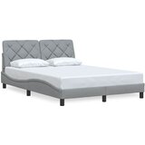  Okvir kreveta bez madraca svjetlosivi 120 x 200 cm od tkanine | shoptok.hr
