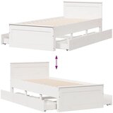  Okvir kreveta bez madraca s uzglavljem 90 x 190 cm od borovine | shoptok.hr
