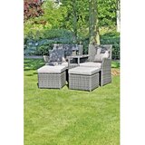 Garden Pleasure Siva vrtna garnitura iz umetnega ratana za 2 osebi Calgary - | Shoptok.si